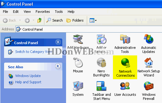 Kreiranje broadband konekcije Windows XP Network Connections