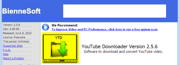 YouTube Downloader službene stranice